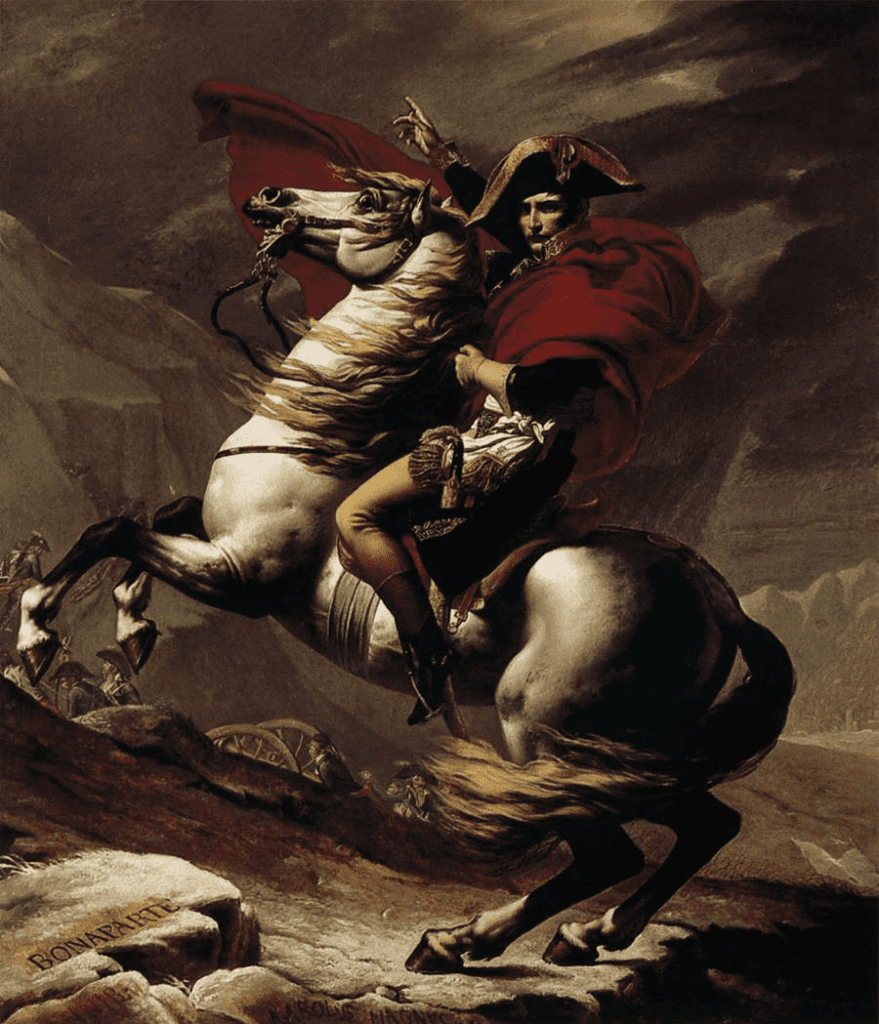 Napoleon crossing the Alps. First version